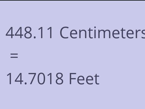 448.11 CM TO FEET