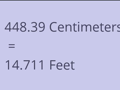 448.39 CM TO FEET