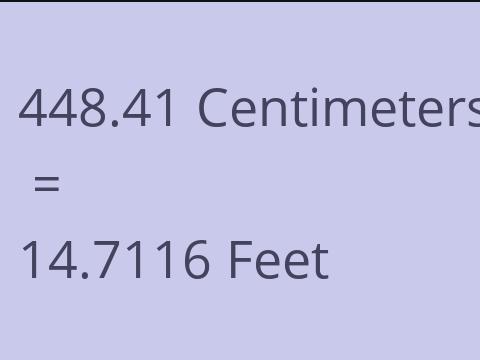 448.41 CM TO FEET