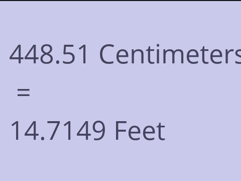 448.51 CM TO FEET