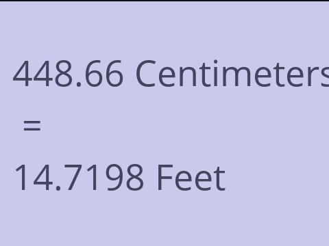 448.66 CM TO FEET