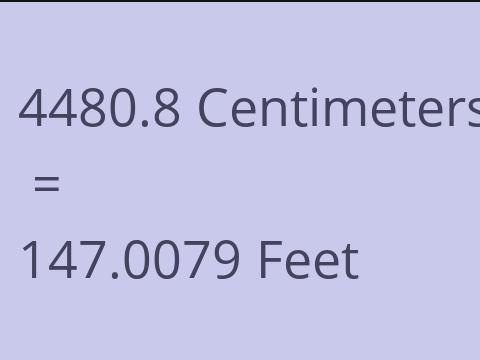 4480.8 CM TO FEET