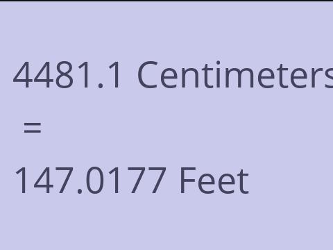 4481.1 CM TO FEET