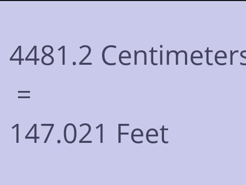 4481.2 CM TO FEET