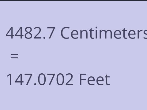 4482.7 CM TO FEET