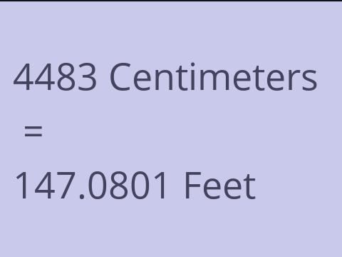 4483 CM TO FEET
