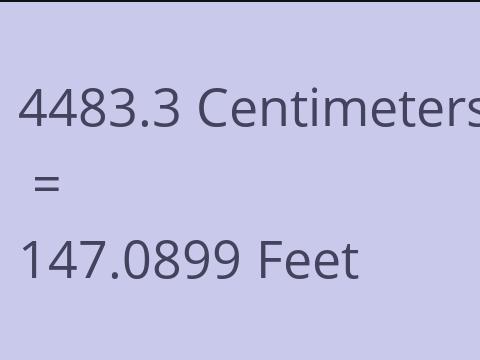 4483.3 CM TO FEET