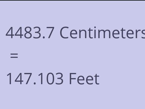 4483.7 CM TO FEET