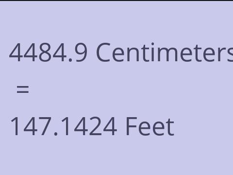 4484.9 CM TO FEET