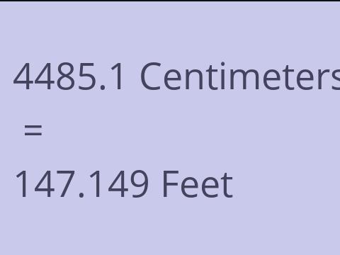 4485.1 CM TO FEET