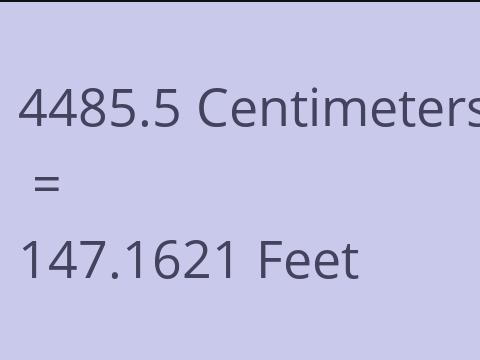 4485.5 CM TO FEET