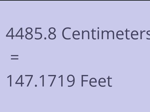 4485.8 CM TO FEET