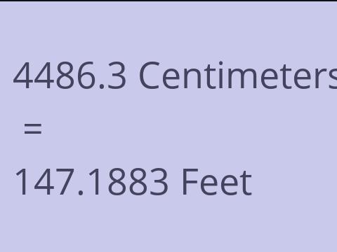 4486.3 CM TO FEET