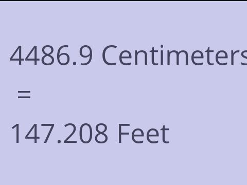 4486.9 CM TO FEET