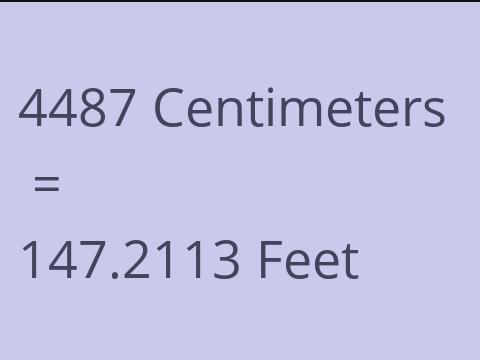 4487 CM TO FEET