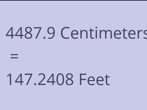 4487.9 CM TO FEET