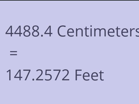 4488.4 CM TO FEET