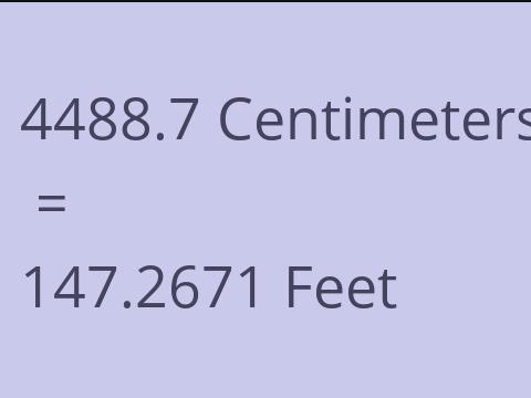 4488.7 CM TO FEET