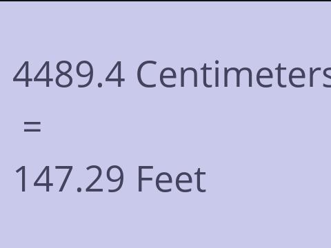 4489.4 CM TO FEET