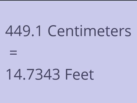 449.1 CM TO FEET