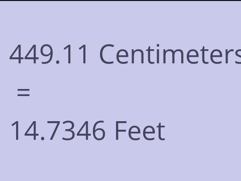 449.11 CM TO FEET