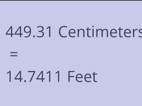 449.31 CM TO FEET