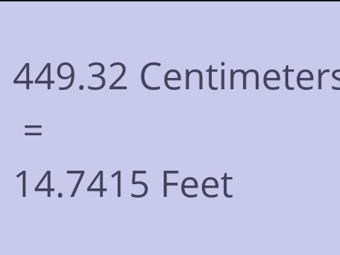 449.32 CM TO FEET