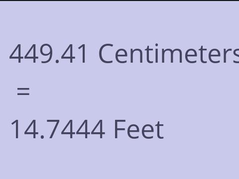 449.41 CM TO FEET