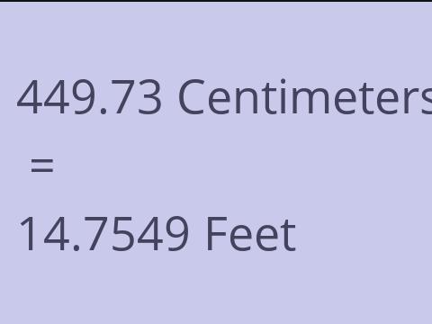 449.73 CM TO FEET