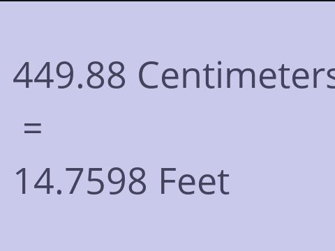 449.88 CM TO FEET