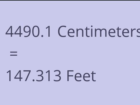 4490.1 CM TO FEET