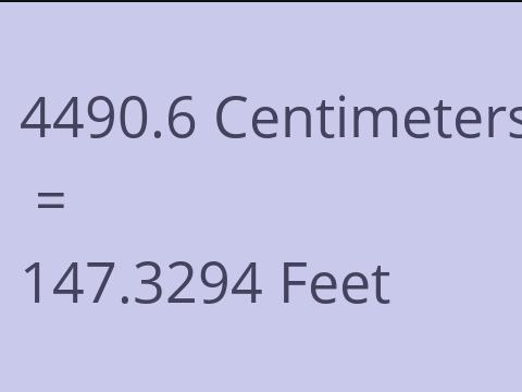 4490.6 CM TO FEET