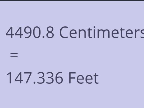 4490.8 CM TO FEET