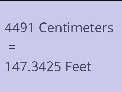 4491 CM TO FEET
