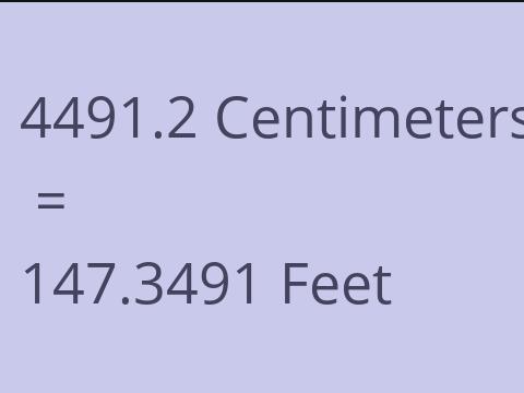 4491.2 CM TO FEET