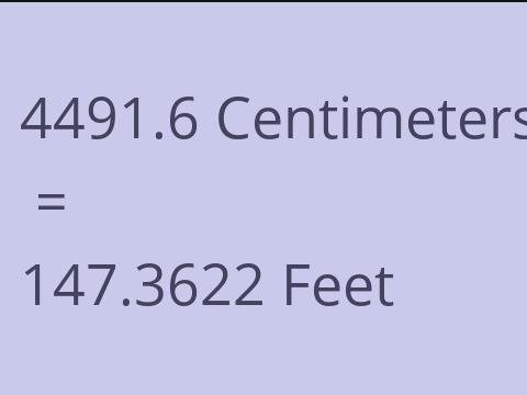 4491.6 CM TO FEET