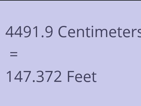 4491.9 CM TO FEET