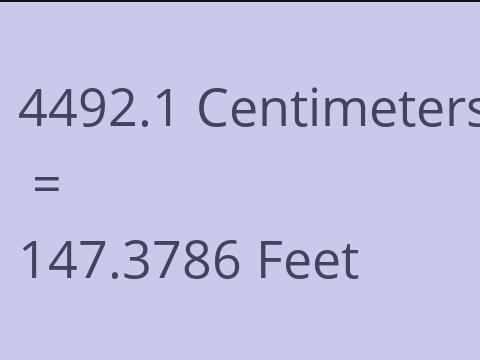 4492.1 CM TO FEET