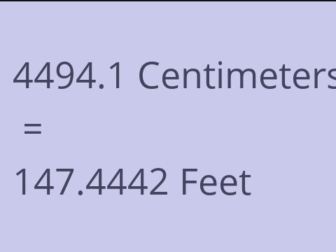 4494.1 CM TO FEET