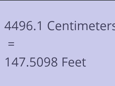 4496.1 CM TO FEET
