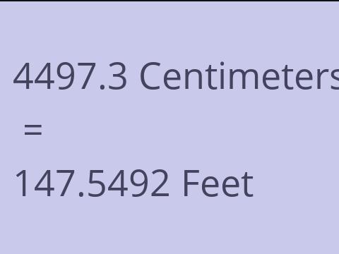 4497.3 CM TO FEET