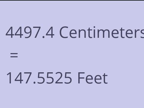4497.4 CM TO FEET