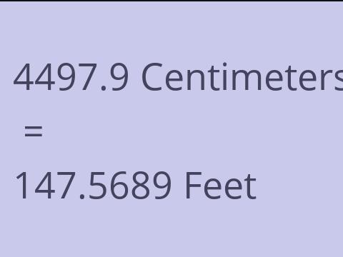 4497.9 CM TO FEET