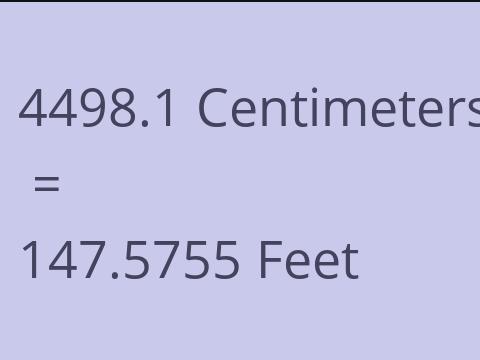 4498.1 CM TO FEET
