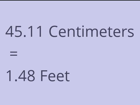 45.11 CM TO FEET