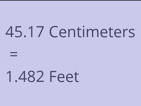 45.17 CM TO FEET