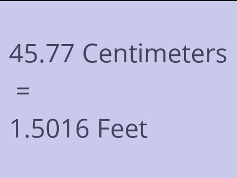 45.77 CM TO FEET