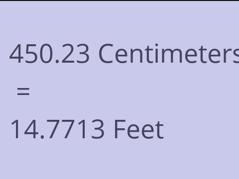 450.23 CM TO FEET