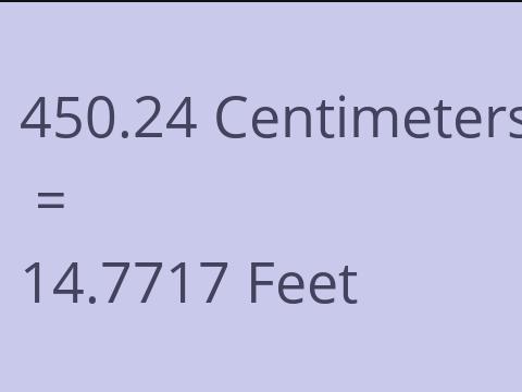 450.24 CM TO FEET