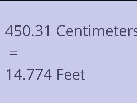 450.31 CM TO FEET